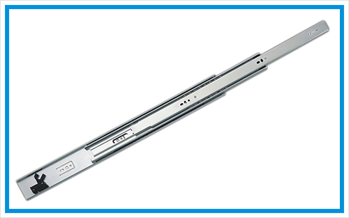 Heavy duty drawer slide with plastic self-closing device